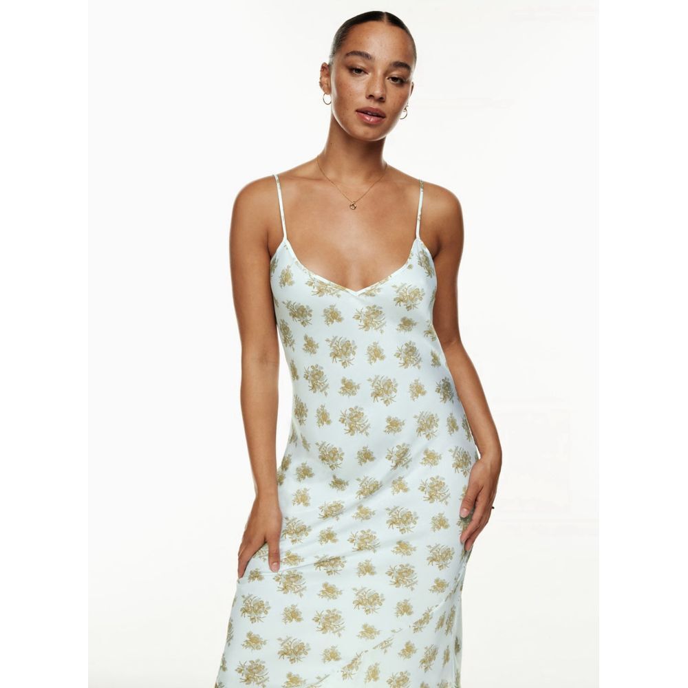 Wilfred Aritzia Dress‎ Women's XS Only Slip Maxi Snowmelt Bl/ Maplewood